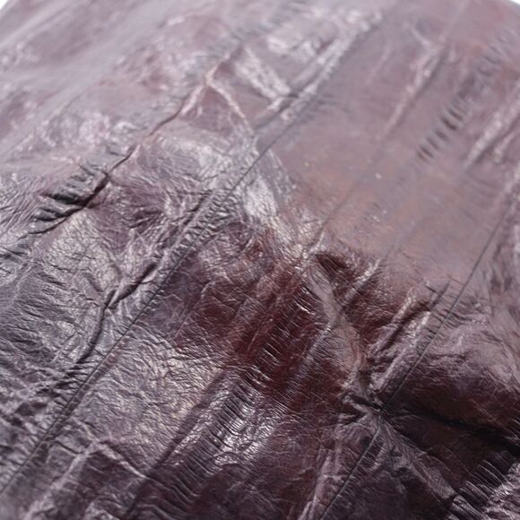 Vintage Brown Eel Skin Leather Purse 70s 80s Soft Shoulder Crossbody Bag - Picture 5 of 16